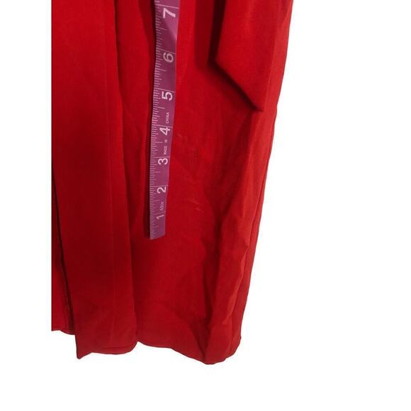 Great Jones Dress Short Sleeve Surplice V-Neck Tie Waist Wrap Maxi Red Small - Picture 8 of 12